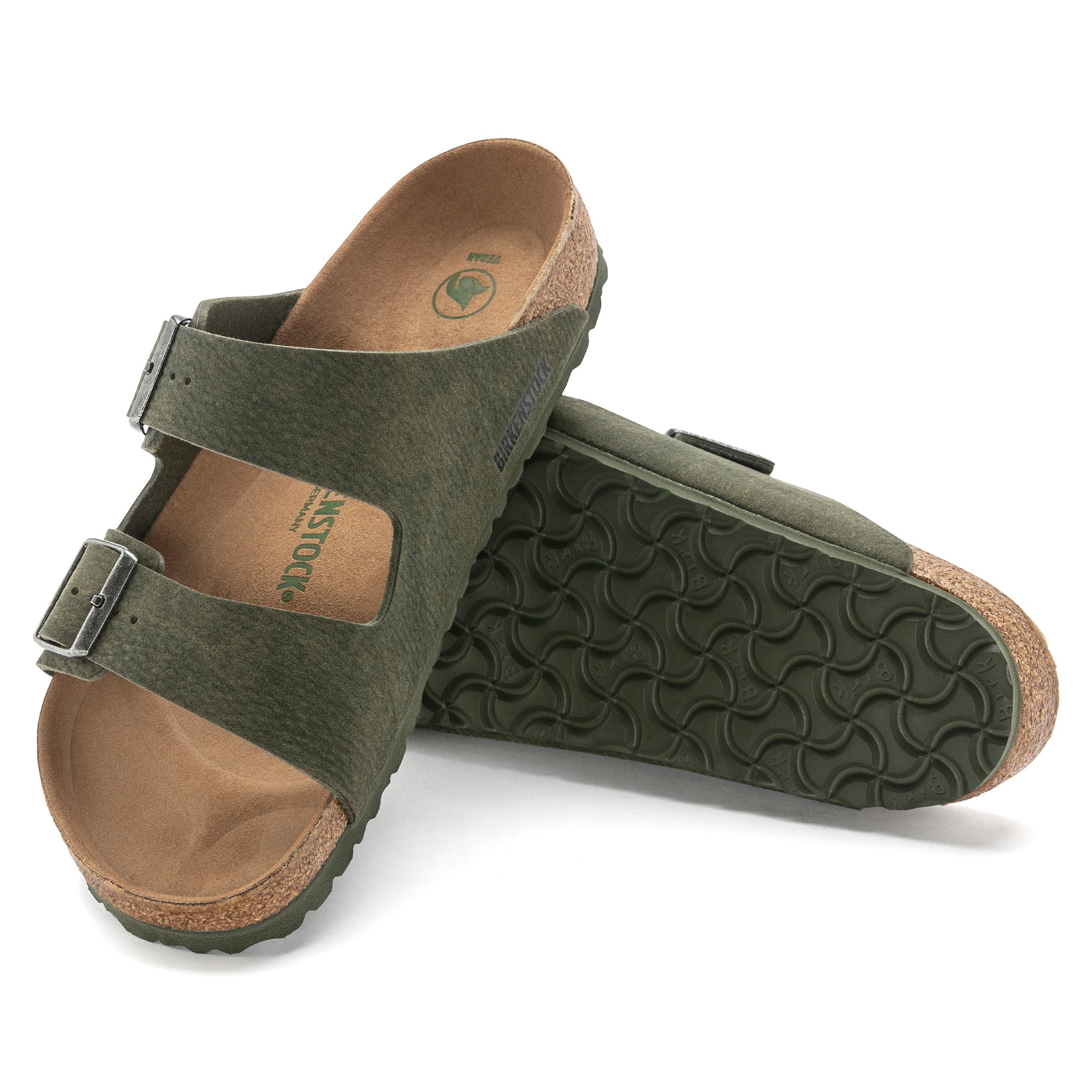 BIRKENSTOCK ARIZONA VEGAN DESERT DUST THYME BIG BUCKLE REGULAR