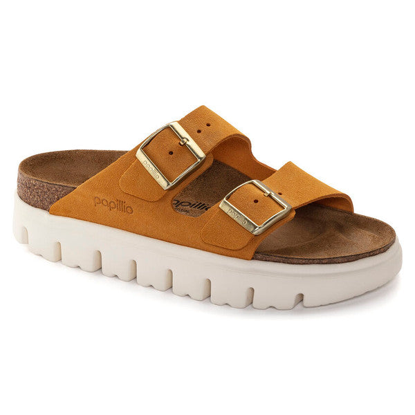 BIRKENSTOCK ARIZONA CHUNKY APRICOT SUEDE NARROW