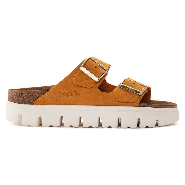 BIRKENSTOCK ARIZONA CHUNKY APRICOT SUEDE NARROW