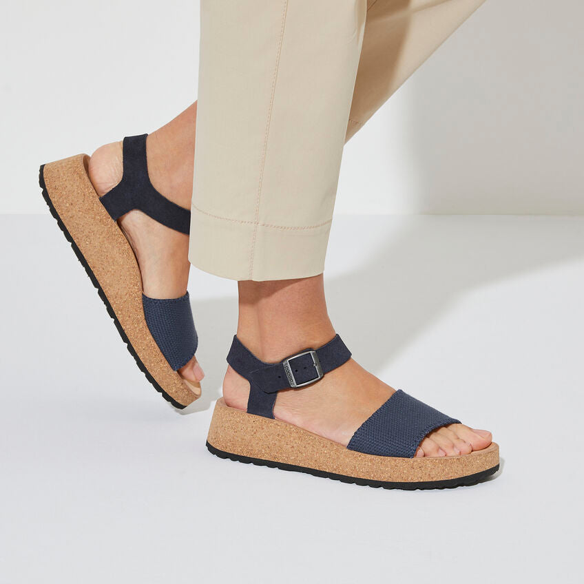 BIRKENSTOCK GLENDA MIDNIGHT CANVAS SUEDE NARROW