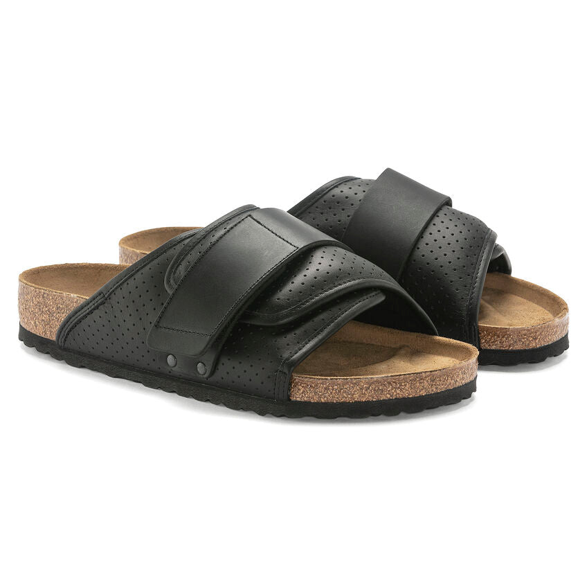 BIRKENSTOCK KYOTO PADDED BLACK LEATHER REGULAR