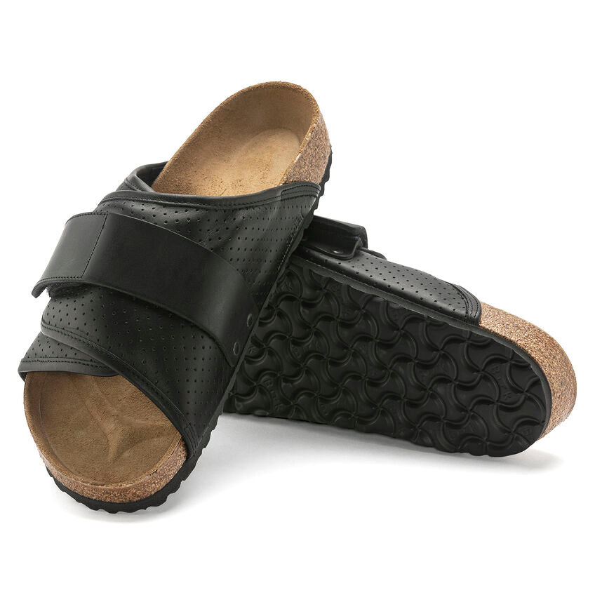 BIRKENSTOCK KYOTO PADDED BLACK LEATHER REGULAR