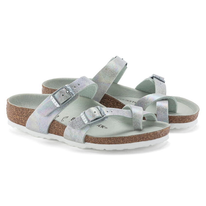 BIRKENSTOCK MAYARI VEGAN KID MATCHA MICROFIBER NARROW