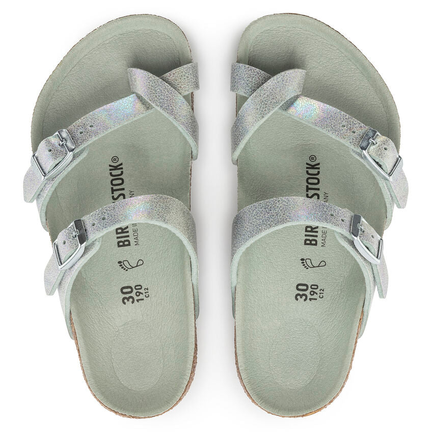 BIRKENSTOCK MAYARI VEGAN KID MATCHA MICROFIBER NARROW