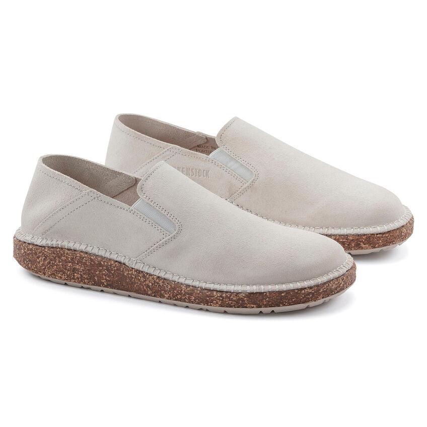 BIRKENSTOCK CALLAN ANTIQUE WHITE SUEDE NARROW