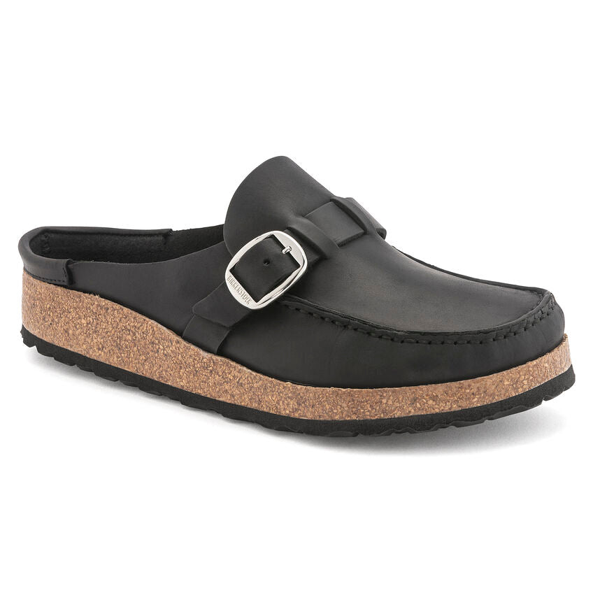 BIRKENSTOCK BUCKLEY BLACK OIL LEATHER REGULAR