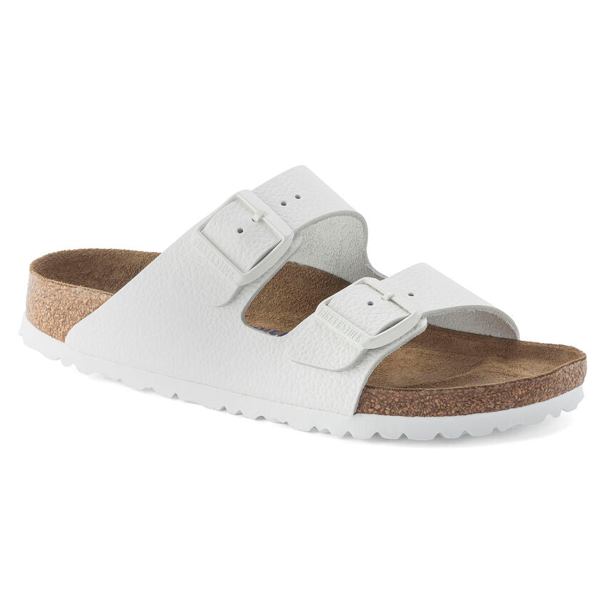 BIRKENSTOCK ARIZONA SOFT FOOTBED WHITE LEATHER REGULAR