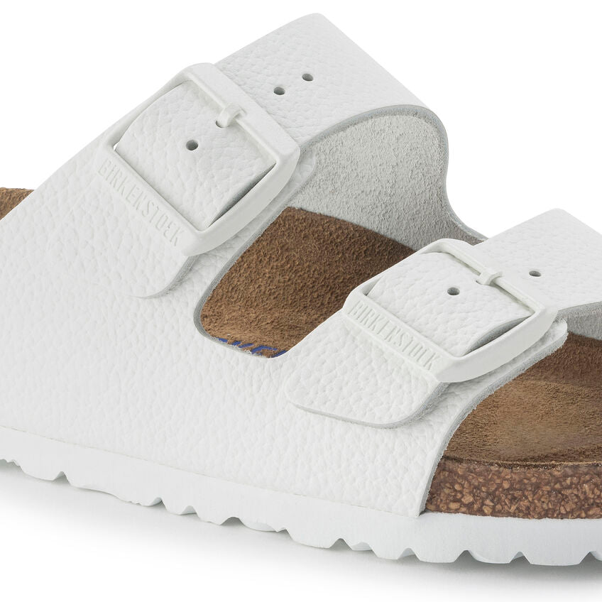 BIRKENSTOCK ARIZONA SOFT FOOTBED WHITE LEATHER REGULAR