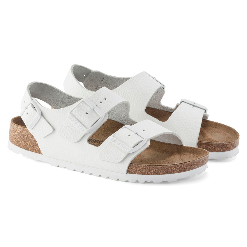 BIRKENSTOCK MILANO WHITE LEATHER REGULAR