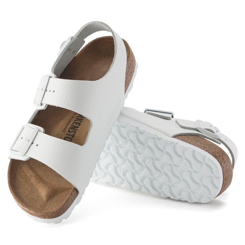 BIRKENSTOCK MILANO WHITE LEATHER REGULAR