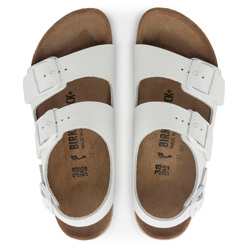 BIRKENSTOCK MILANO WHITE LEATHER REGULAR