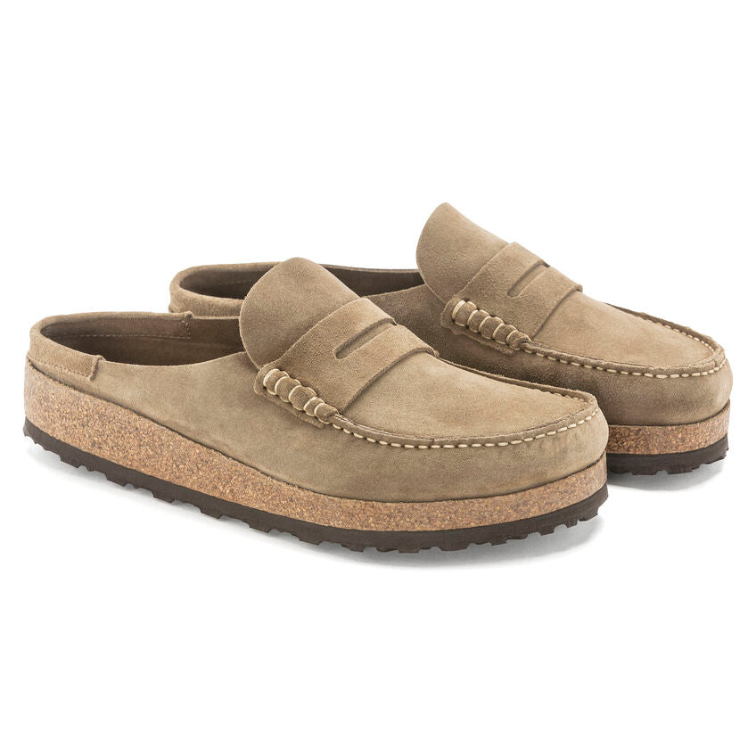 BIRKENSTOCK NAPLES GRIP TAUPE SUEDE REGULAR