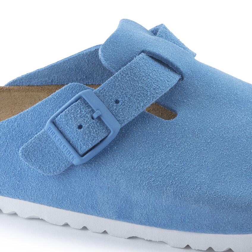 BIRKENSTOCK BOSTON SKY BLUE SUEDE NARROW