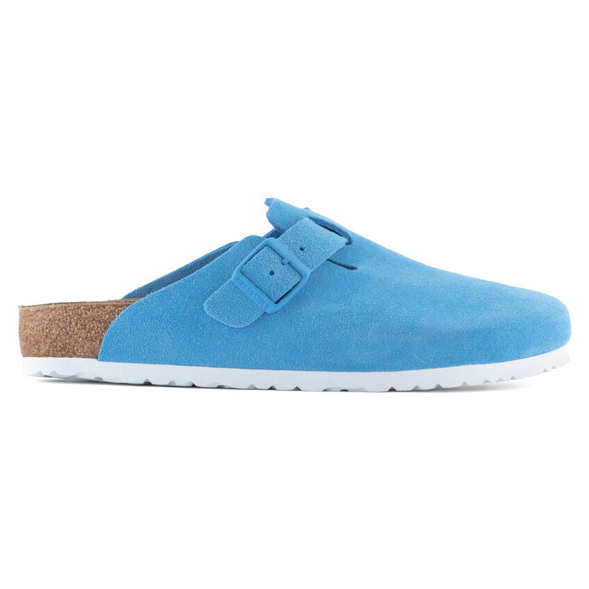 BIRKENSTOCK BOSTON SKY BLUE SUEDE NARROW