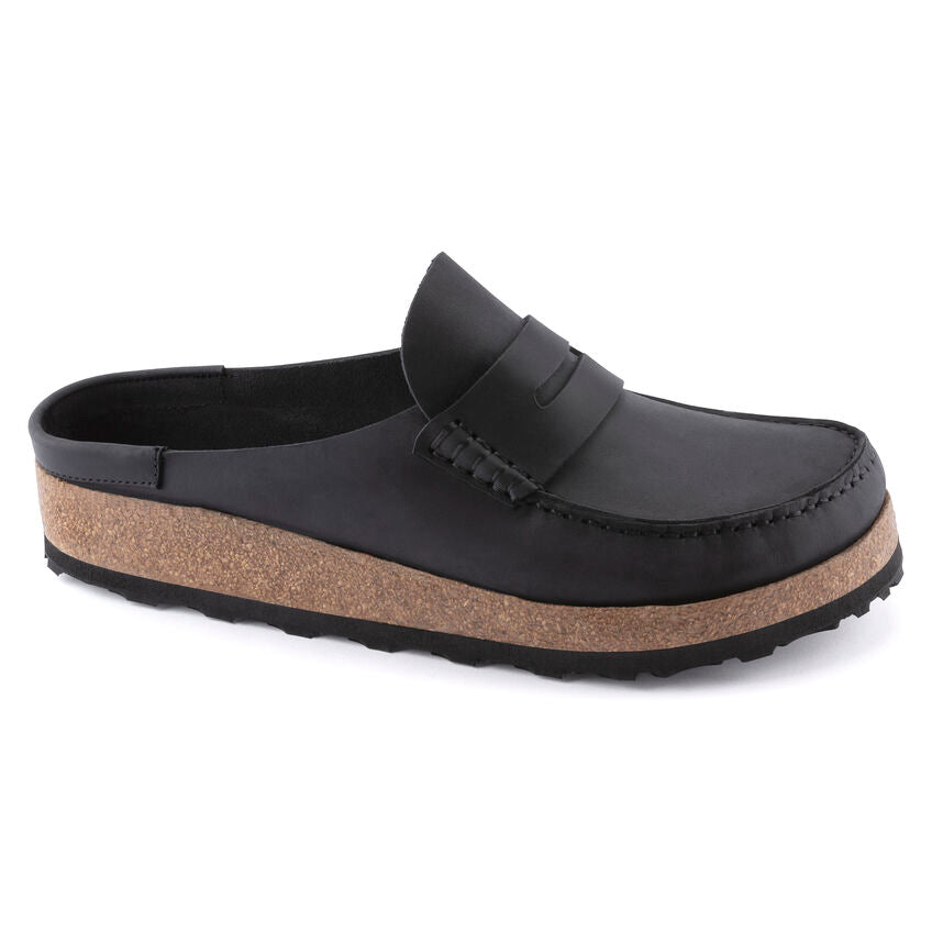 BIRKENSTOCK NAPLES GRIP BLACK OIL LEATHER REGULAR