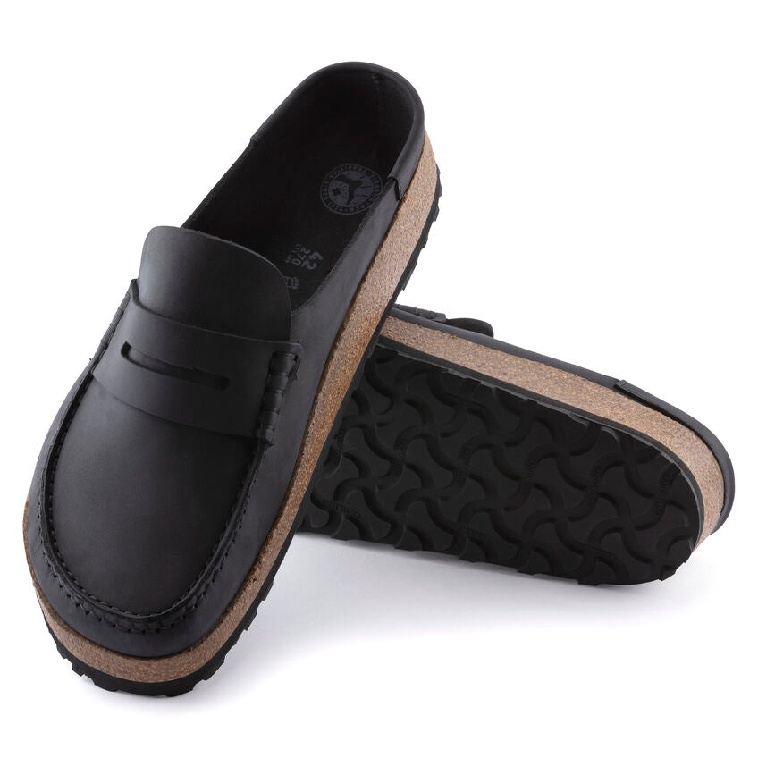 BIRKENSTOCK NAPLES GRIP BLACK OIL LEATHER REGULAR