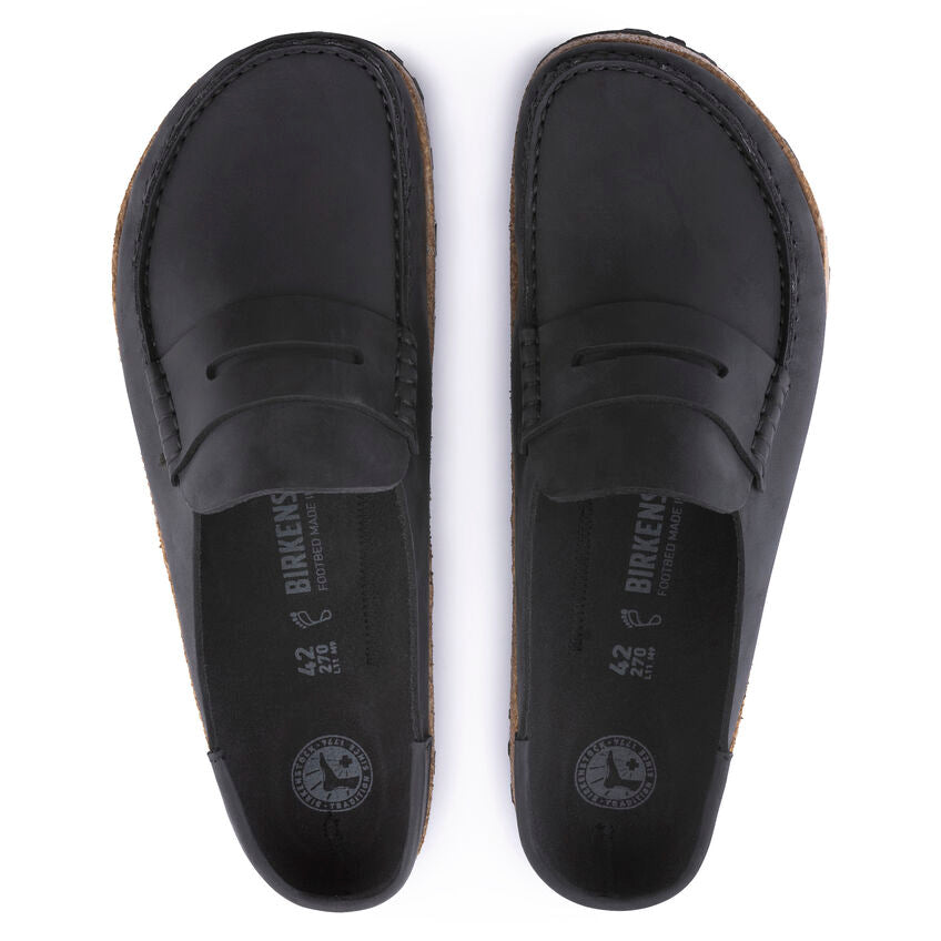 BIRKENSTOCK NAPLES GRIP BLACK OIL LEATHER REGULAR