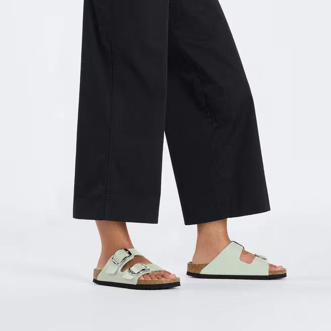 Birkenstock Arizona Big Buckle Rivet Logo Leather - Zebra, Narrow