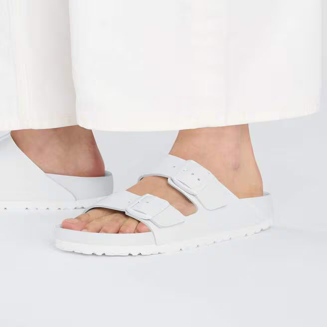 Birkenstock Arizona Natural Leather Exquisit - White, Regular