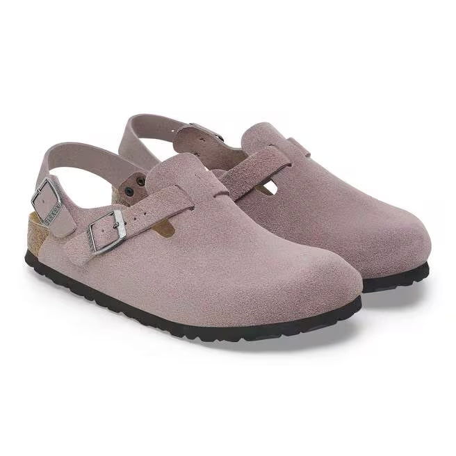 Birkenstock Arizona Split Birko-Flor Suede Leather - Gray, Regular