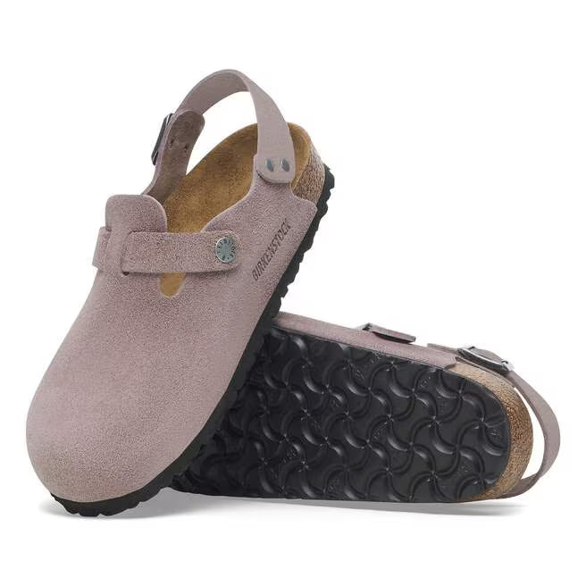 Birkenstock Arizona Split Birko-Flor Suede Leather - Gray, Regular