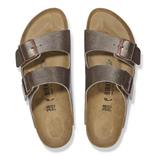 Birkenstock Arizona Birko-Flor Graceful - Taupe, Narrow