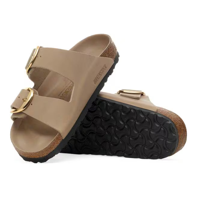 Birkenstock Arizona Big Buckle Natural Leather Tabacco Sandals - Brown - Narrow