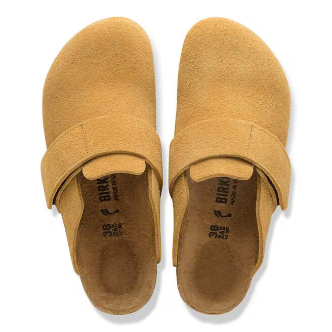 Birkenstock Arizona Suede Leather Soft Footbed - Pure Sage, Narrow