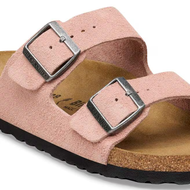 Birkenstock Arizona Suede Leather - Pink Clay, Narrow
