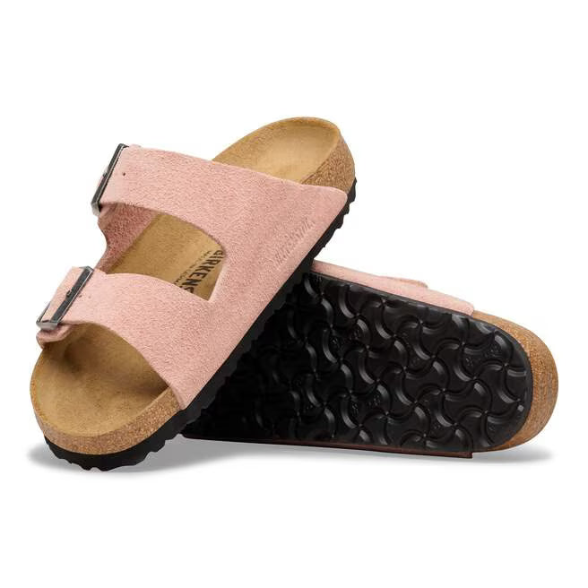 Birkenstock Arizona Suede Leather - Pink Clay, Narrow