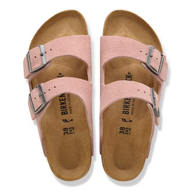 Birkenstock Arizona Suede Leather - Pink Clay, Narrow