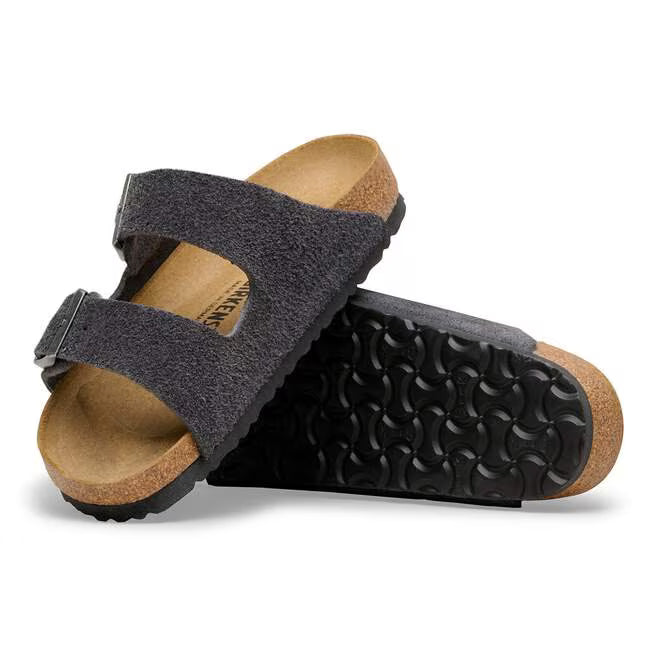 Birkenstock Arizona Suede Leather - Charcoal, Narrow
