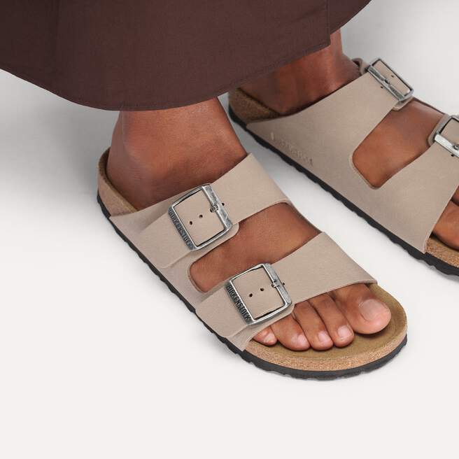 Birkenstock Arizona Birko-Flor - Gray Taupe, Narrow