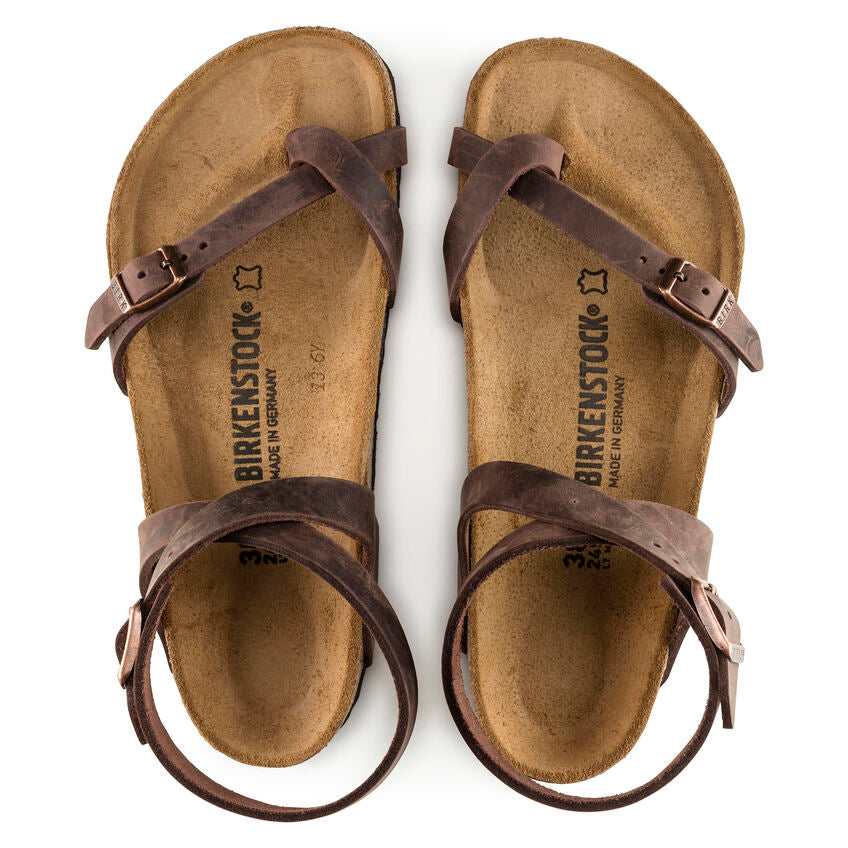 BIRKENSTOCK YARA HABANA NATURAL LEATHER