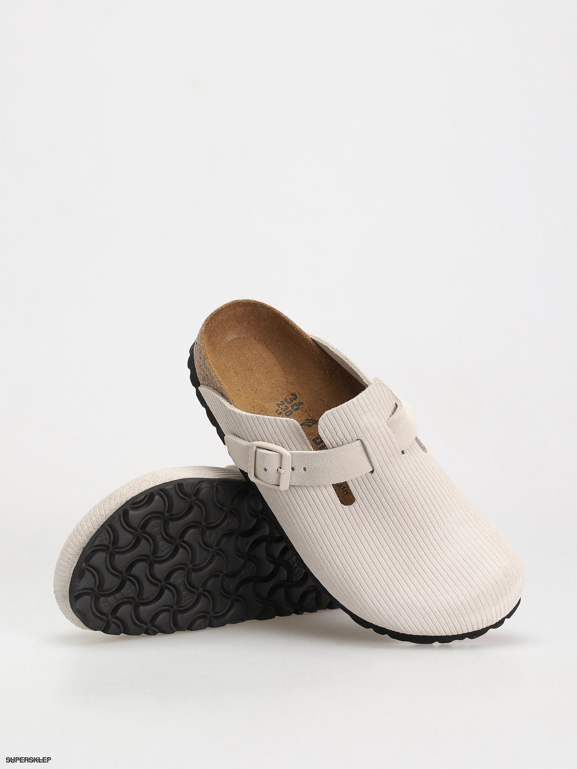 BIRKENSTOCK LONDON ANTIQUE WHITE SUEDE NARROW