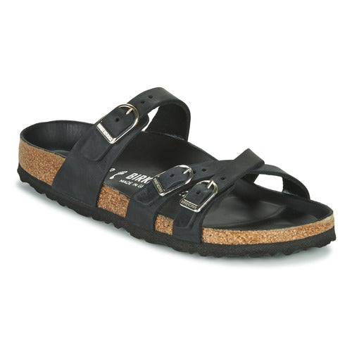 BIRKENSTOCK FRANCA PYTHON BLACK MICROFIBER REGULAR