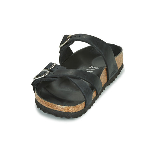 BIRKENSTOCK FRANCA PYTHON BLACK MICROFIBER REGULAR