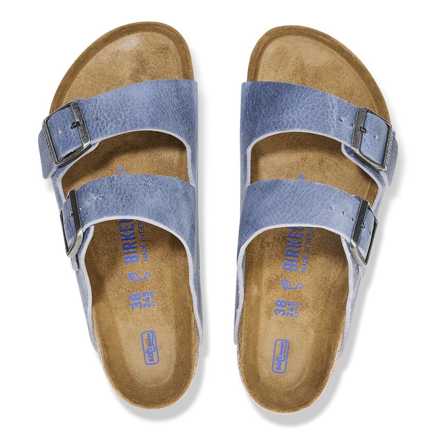 Birkenstock Arizona BS - Oiled Leather Sandal - Soft Footbed with Anatomically Shaped Cork-Latex - Adjustable Metal Pin Buckles - EVA Sole - Suede Footbed Lining - Made in Germany