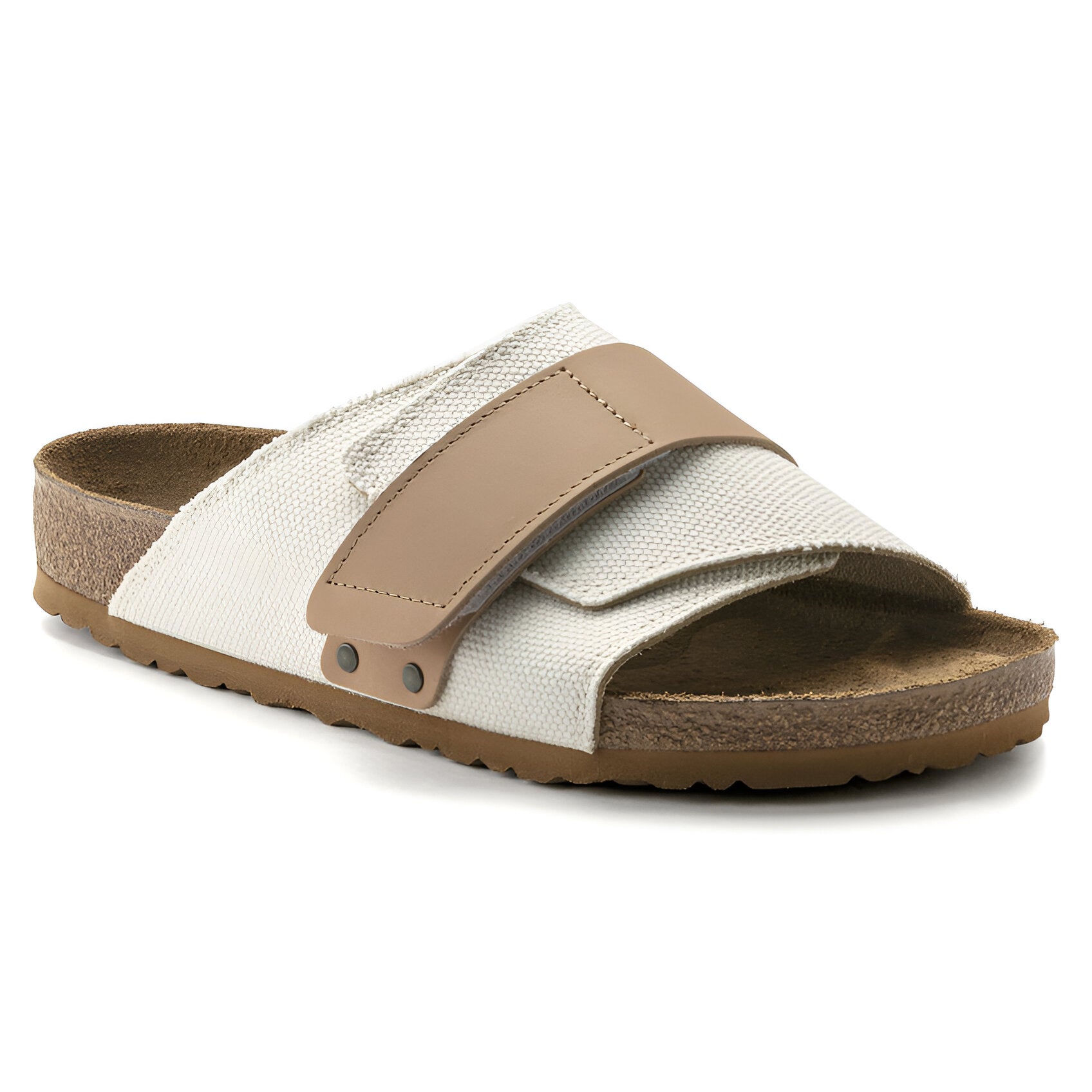 BIRKENSTOCK Kyoto Textile Compact Casual Sandal Slide: Natural Canvas Comfort with Adjustable Buckle - Multiple Color & Sizes