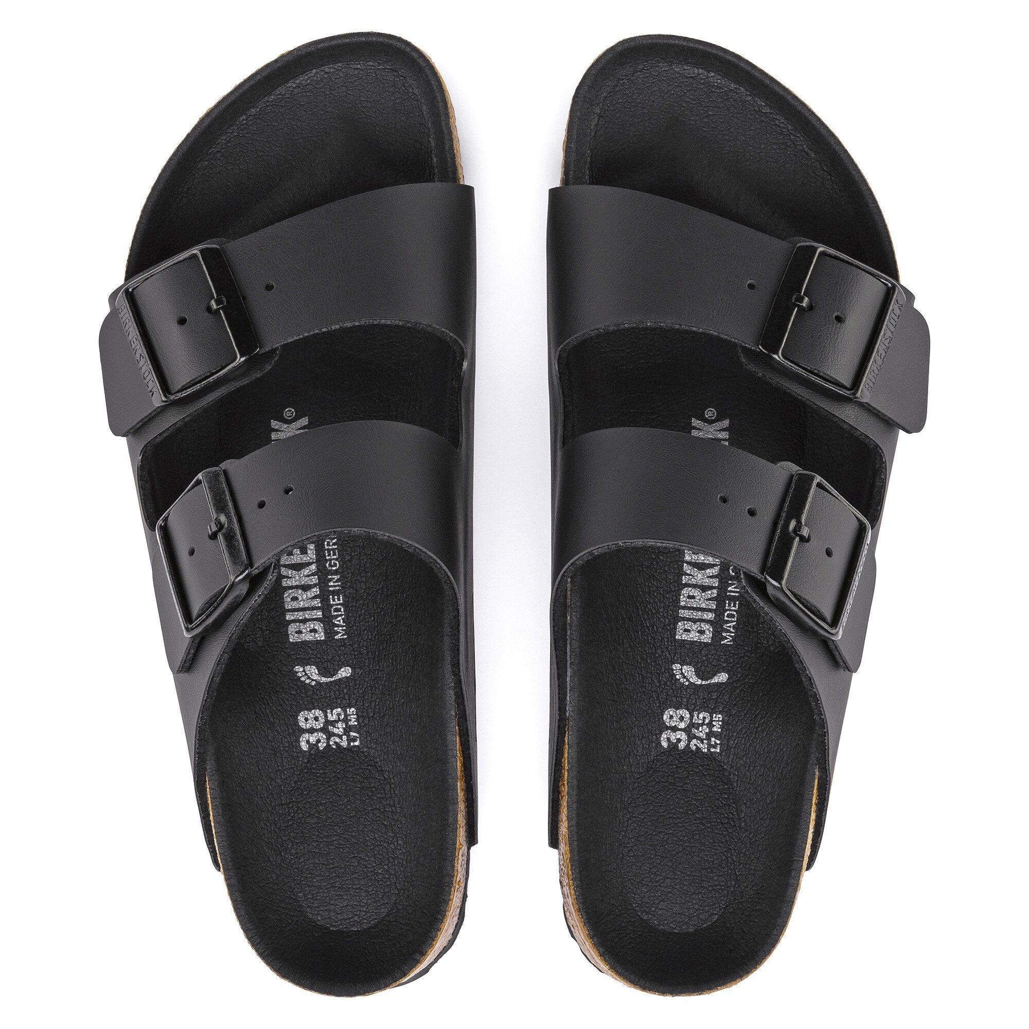 Birkenstock Arizona BS - Birko-Flor Two-Strap Sandal - Anatomically Shaped Cork-Latex Footbed - Adjustable Metal Pin Buckles - EVA Sole - Suede Footbed Lining - Made in Germany