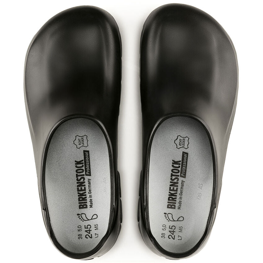 BIRKENSTOCK A 640 BLACK POLYURETHANE WITH STEELTOE