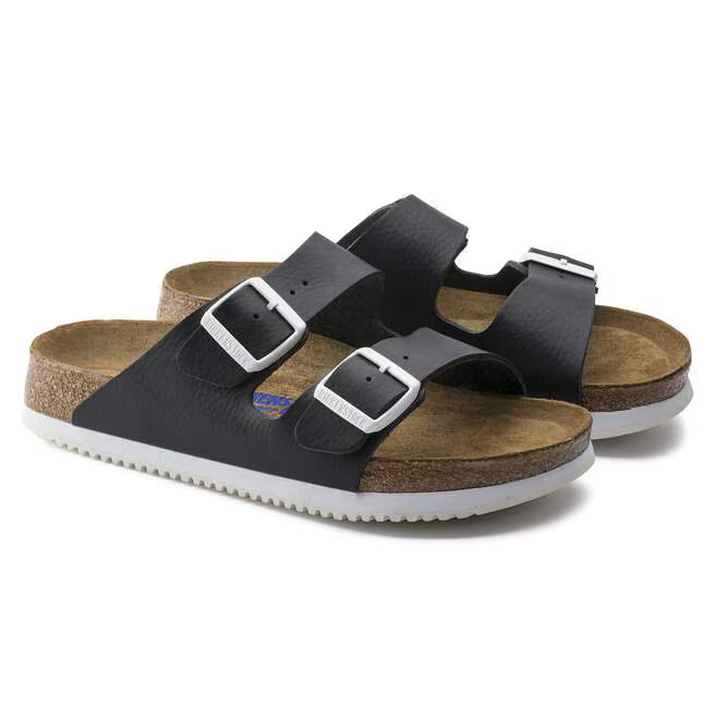Birkenstock Arizona Prof Soft Footbed Leather - White, Narrow