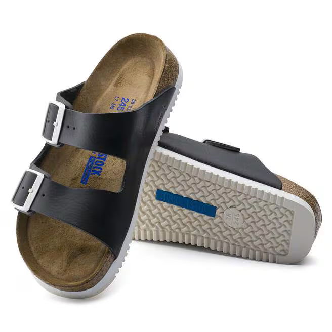 Birkenstock Arizona Prof Soft Footbed Leather - White, Narrow