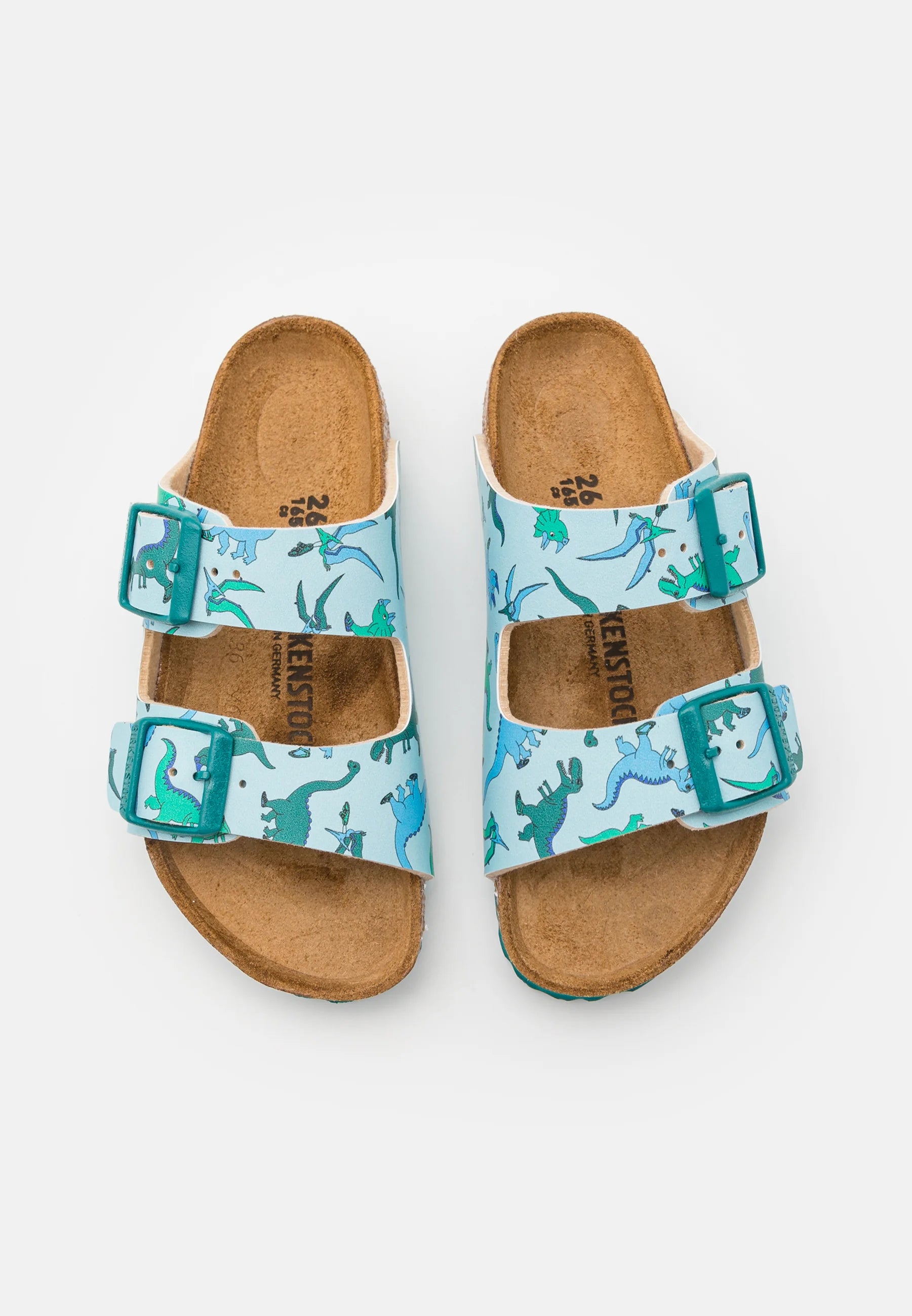 BIRKENSTOCK ARIZONA KID DINO BLUE BIRKO FLOR NARROW