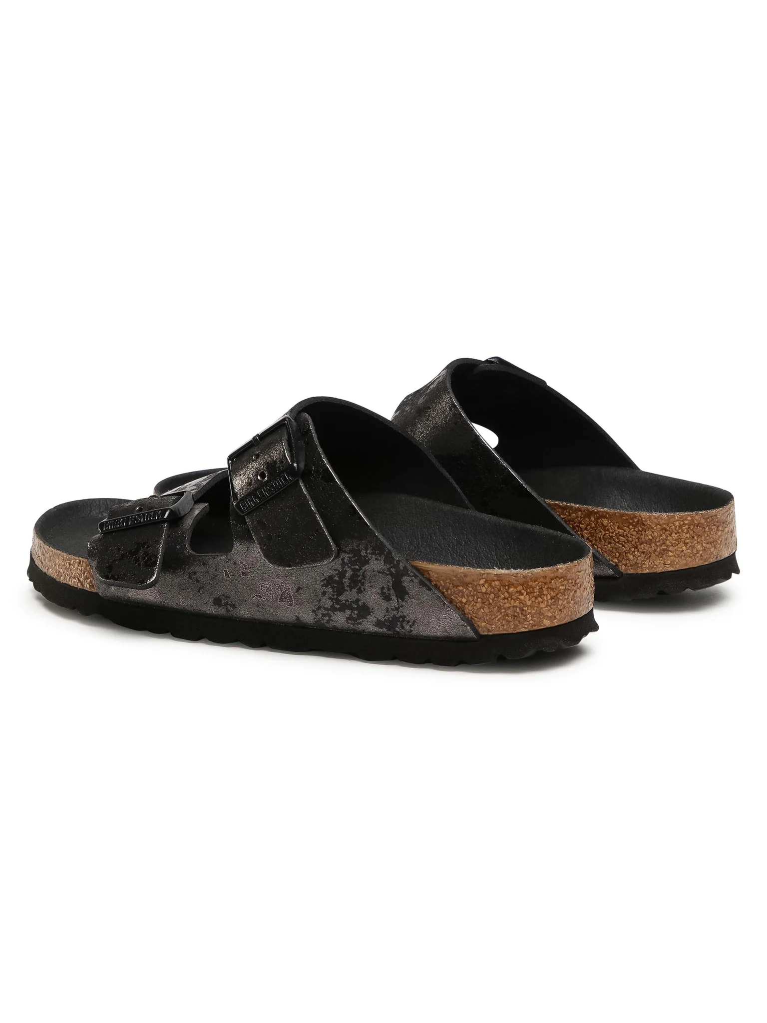 Birkenstock Arizona BS - Suede Leather Sandal - Adjustable Straps - Cork Footbed - Metallic - EVA Sole - Made in Germany