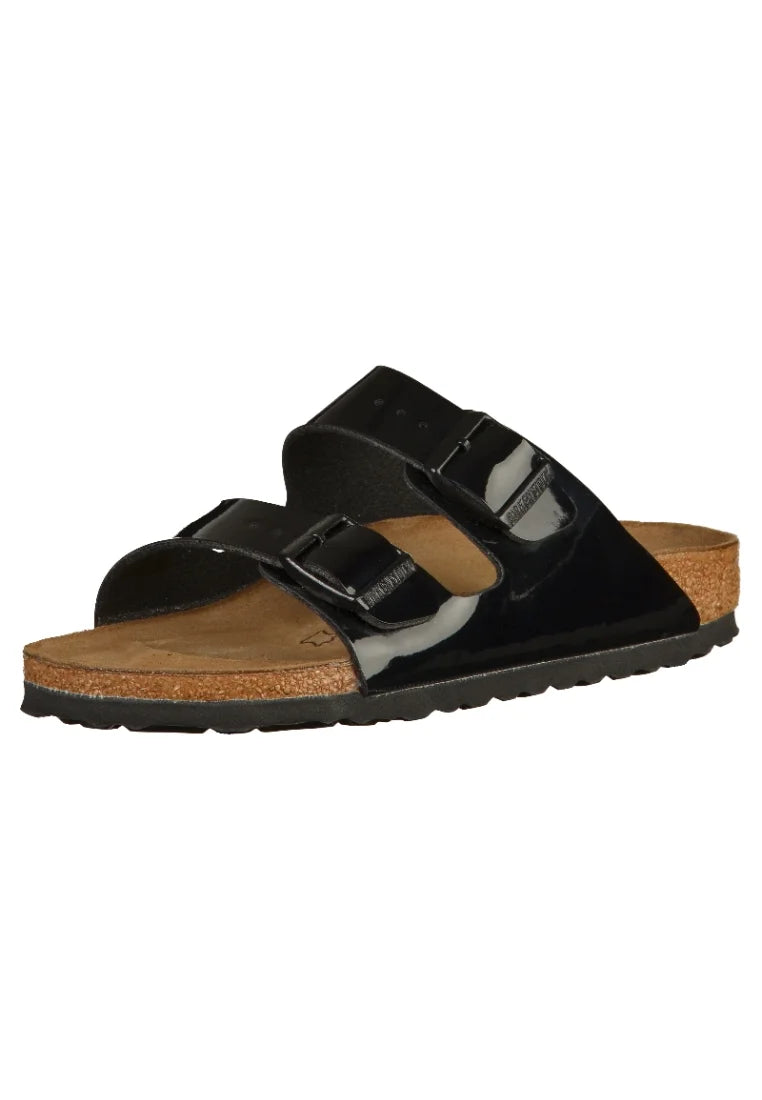 BIRKENSTOCK ARIZONA GATOR GLEAM BLACK MICROFIBER NARROW