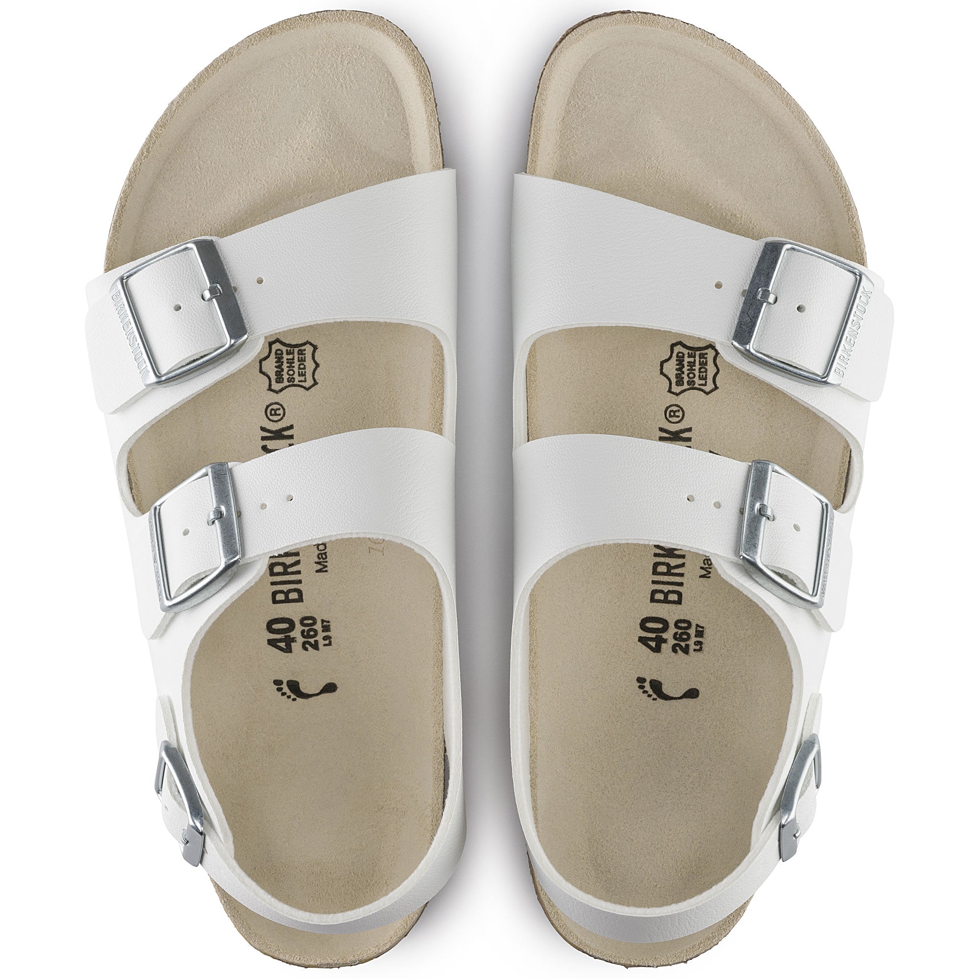 BIRKENSTOCK MILANO WHITE BIRKO FLOR NARROW