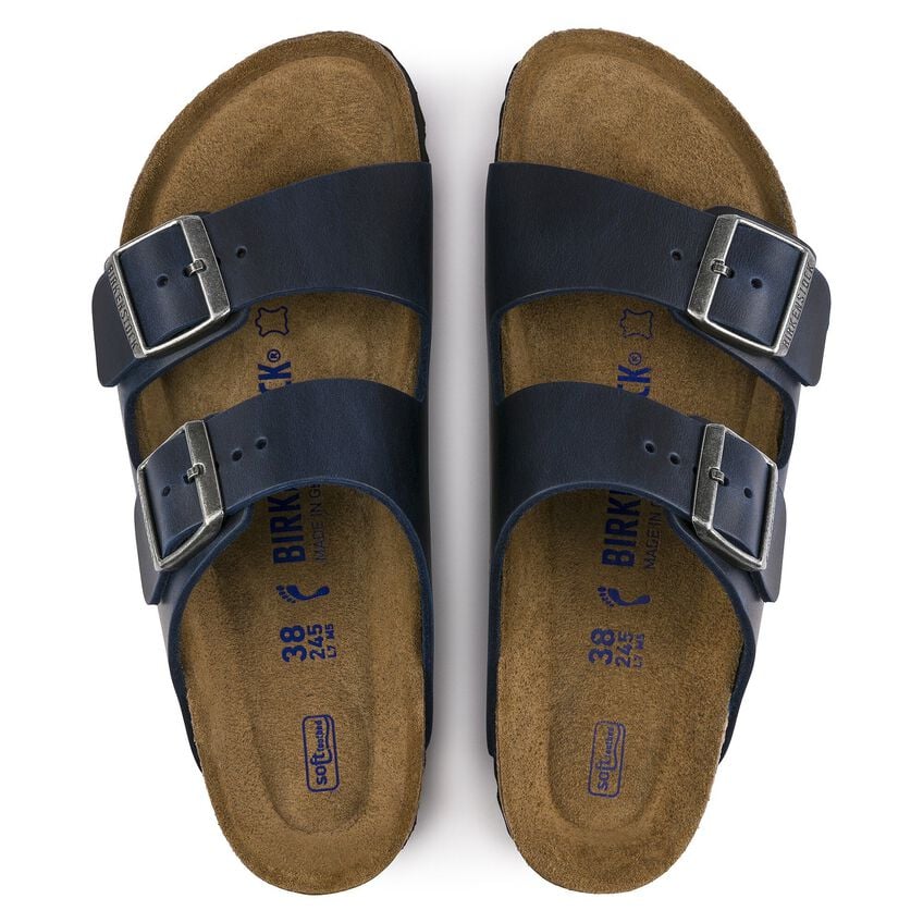 Birkenstock Arizona BS - Oiled Leather Sandal - Soft Footbed with Anatomically Shaped Cork-Latex - Adjustable Metal Pin Buckles - EVA Sole - Suede Footbed Lining - Made in Germany