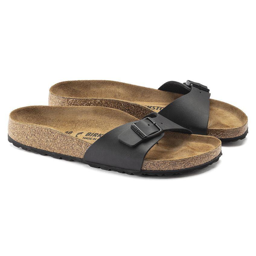 Birkenstock Madrid BS Birko-Flor Nubuck Upper - Cork-Latex Footbed - Adjustable Strap - EVA Sole - Multiple Colors and Size