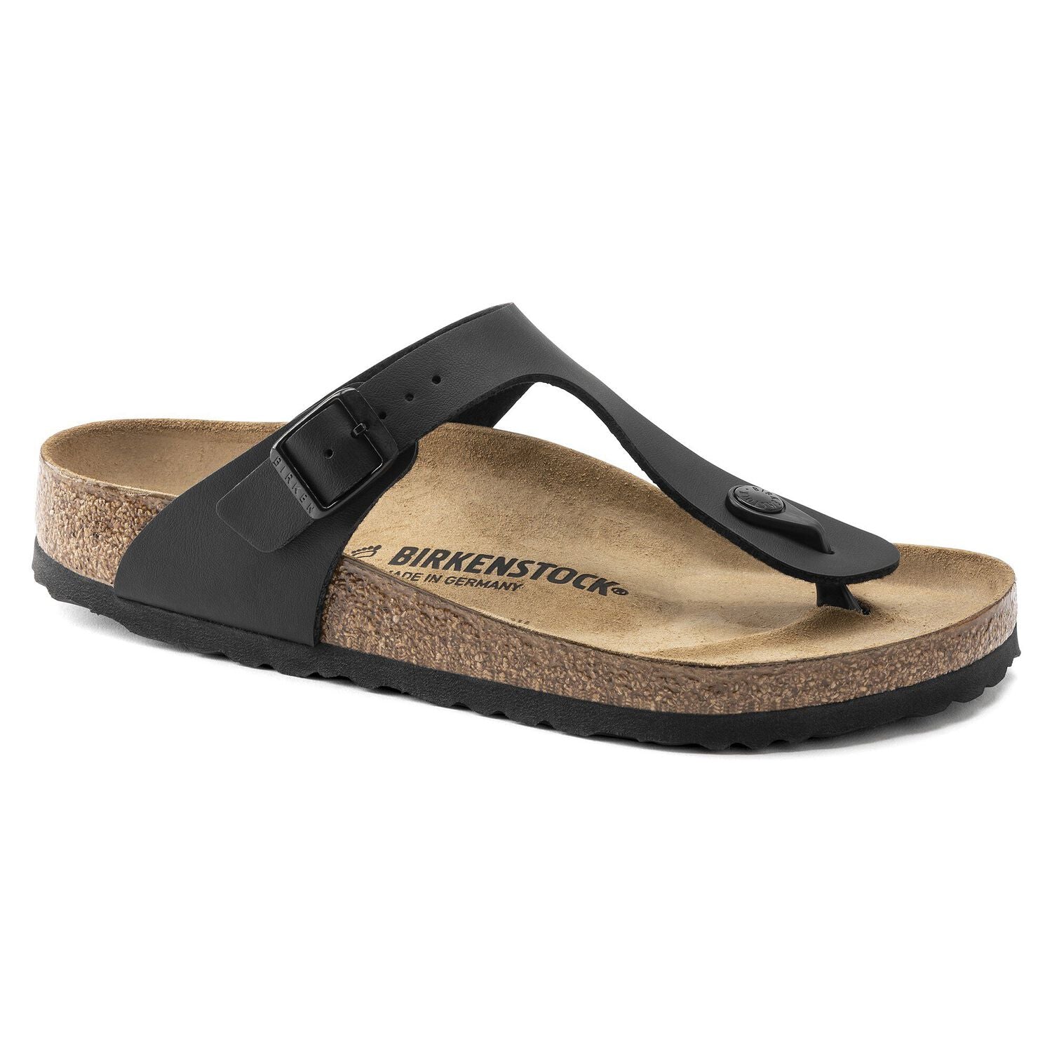 BIRKENSTOCK Gizeh Birko-Flor, Legendary Comfort and Elegant Detailing, Black Multiple Sizes